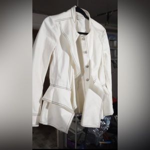 Alexander McQueen Woman’s Contrast Stitched Jacket Size 44 US 8